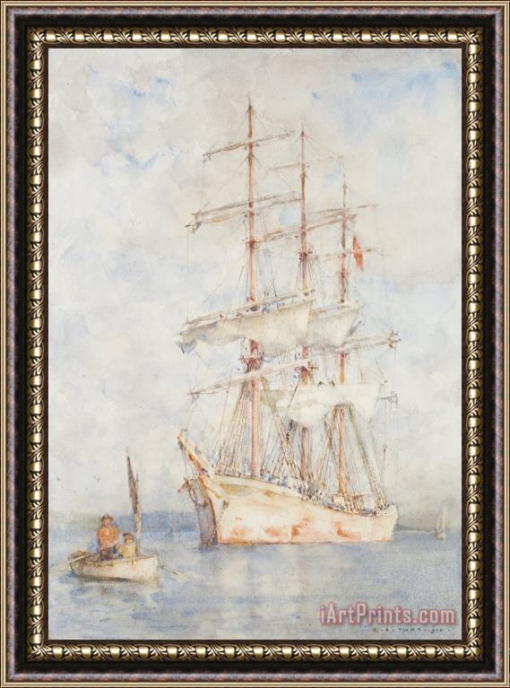 Henry Scott Tuke The White Ship Framed Print