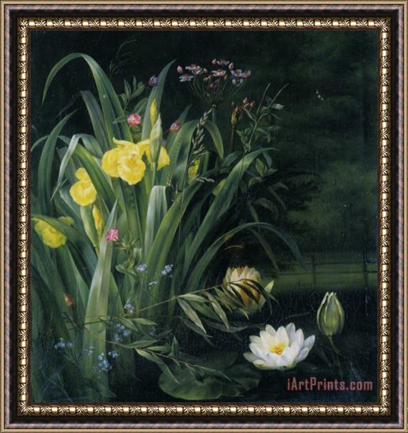 Hermania Sigvardine Neergaard Lily Pond Framed Painting