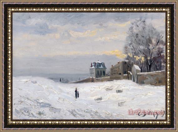 Hippolyte Camille Delpy Snow at Montmartre Framed Print