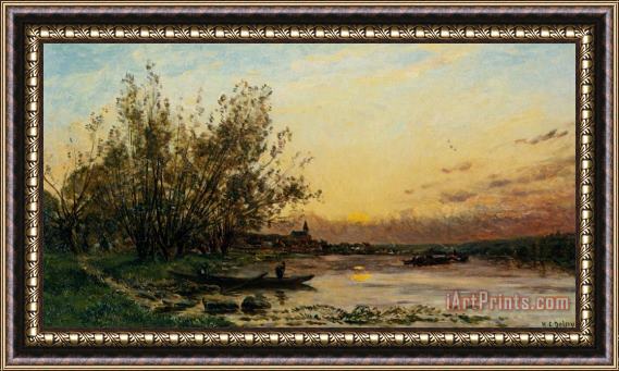 Hippolyte Camille Delpy Twilight Framed Painting