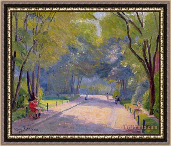 Hippolyte Petitjean Afternoon in the Park Framed Print