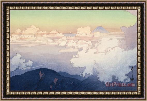 Hiroshi Yoshida Above The Clouds (un Hyo), From The Series Southern Japanese Alps (nihon Minami Arupusu Shu) Framed Painting