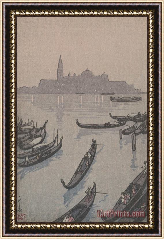 Hiroshi Yoshida Evening in Venice (vuenisu No Yu) Framed Painting