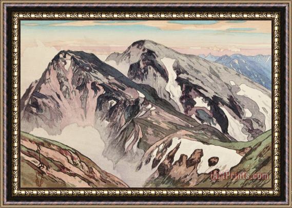 Hiroshi Yoshida Hakuba Mountain (hakuba San), From The Series Japanese Alps, One of Twelve Subjects (nihon Arupusu Ju Ni Dai No Uchi) Framed Print