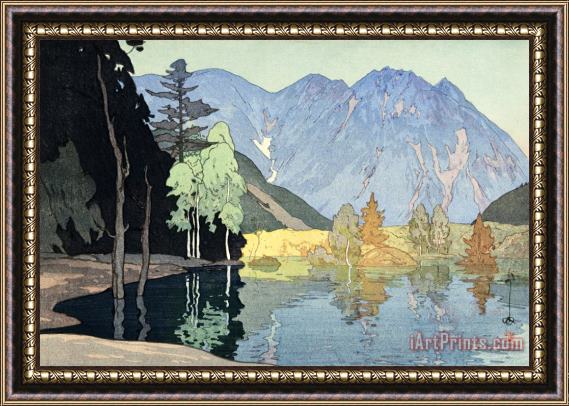 Hiroshi Yoshida Hodaka Mountain (hodaka Yama), From The Series Japanese Alps, One of Twelve Subjects (nihon Arupusu Ju Ni Dai No Uchi) Framed Painting