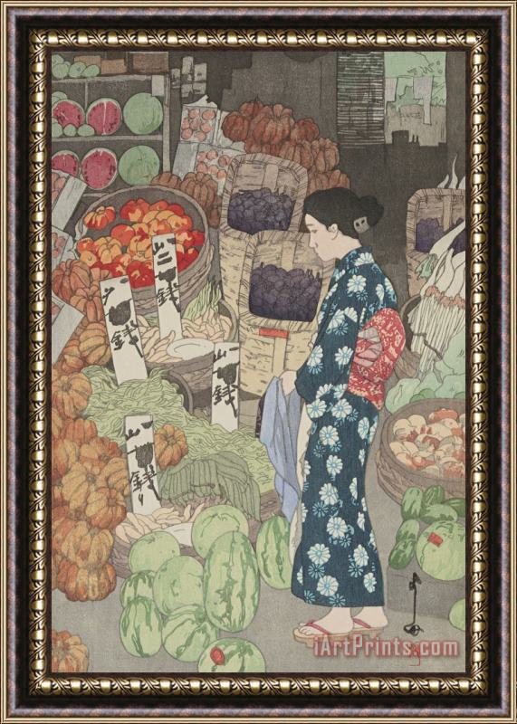 Hiroshi Yoshida Honest Grocery Framed Painting
