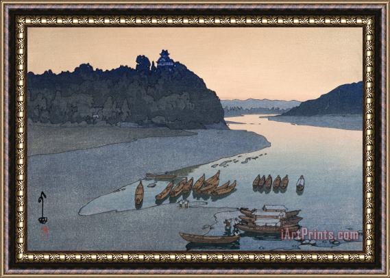 Hiroshi Yoshida Kiso River (kisogawa) Framed Painting