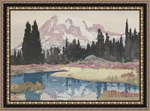 Hiroshi Yoshida Mount Rainier (reniya Yama), From The American Series Framed Painting