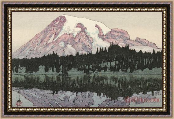 Hiroshi Yoshida Reflection Lake (refurekishion Ko) Framed Painting