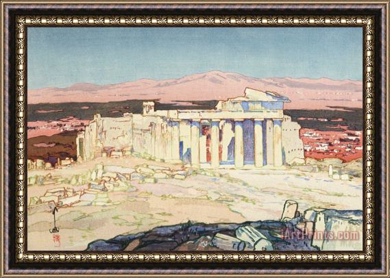Hiroshi Yoshida The Acropolis at Athens (azensu No Koseki), From The European Series Framed Painting
