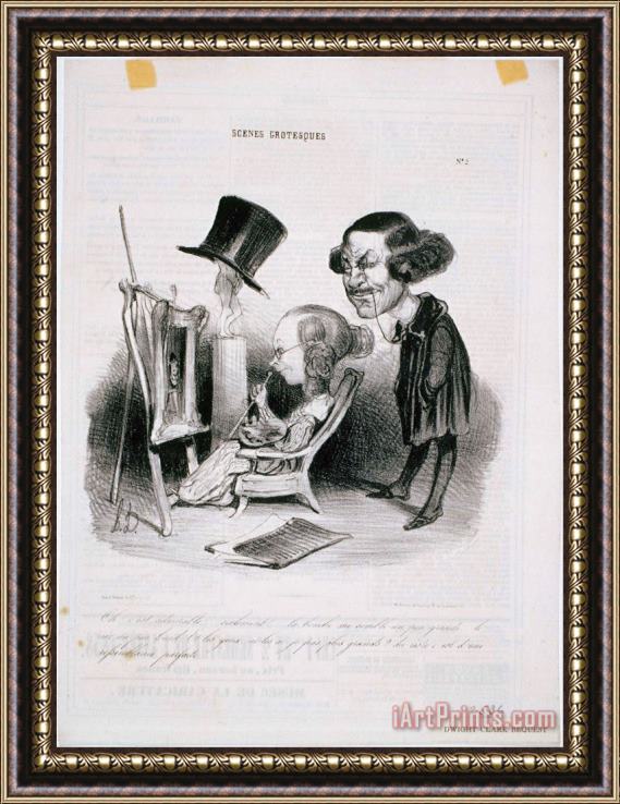 Honore Daumier Scenes Grotesques Oh! C'est Admirable... Framed Print