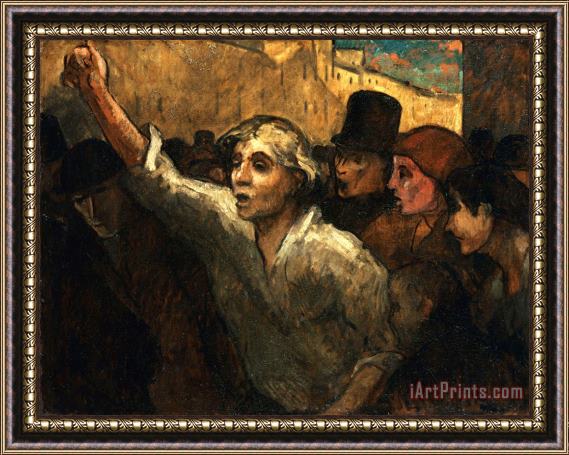 Honore Daumier The Uprising (l'emeute) Framed Print