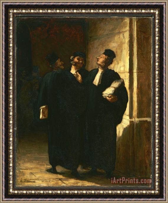 Honore Daumier Three Lawyers Framed Print