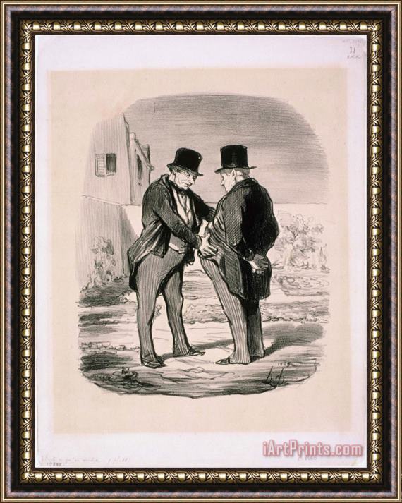 Honore Daumier Tout Ce Qu'on Voudra Nous Avons Donc Vole Le Ballon De Mr. Green Framed Print