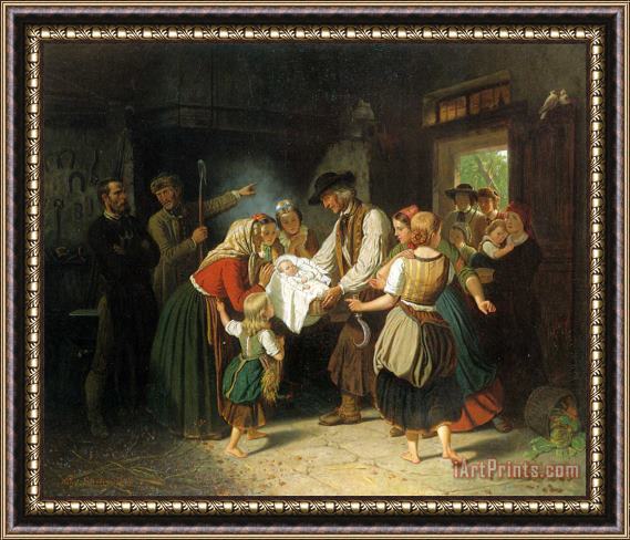 Hubert Salentin Das Findelkind Framed Painting