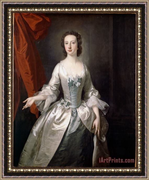 Hudson, Thomas Portrait of a Lady Framed Painting