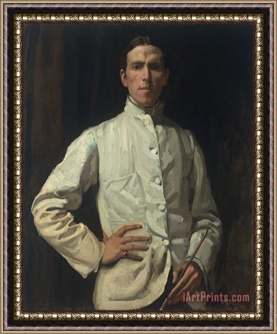Hugh Ramsay Self Portrait in White Jacket Framed Painting