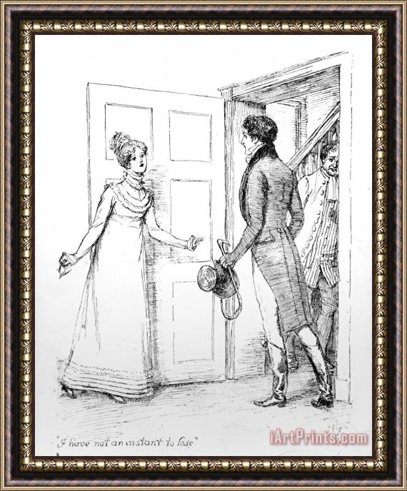 Hugh Thomson Scene From Pride And Prejudice By Jane Austen Framed Painting