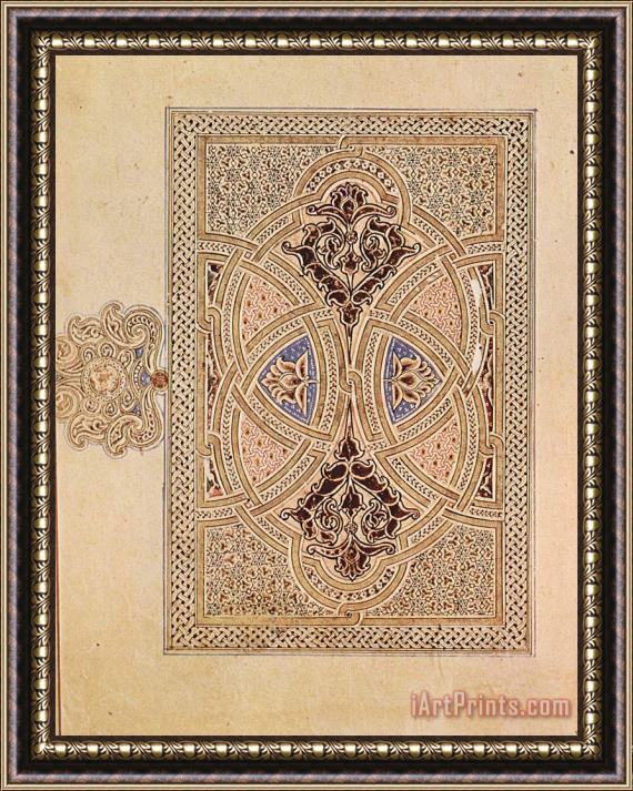 Ibn Al Bawwab Illuminated Cover Of A Quran Framed Painting