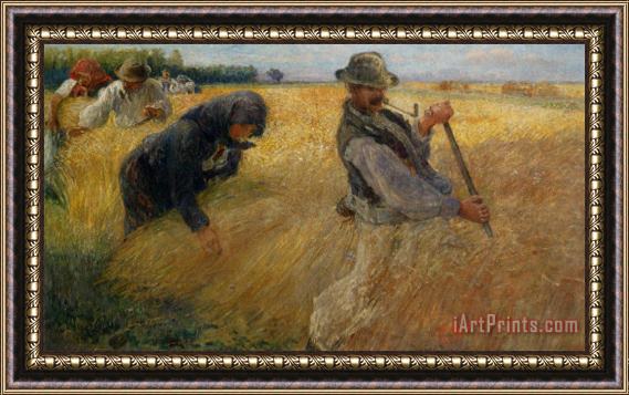 Ignac Ujvary The Harvesters Framed Painting