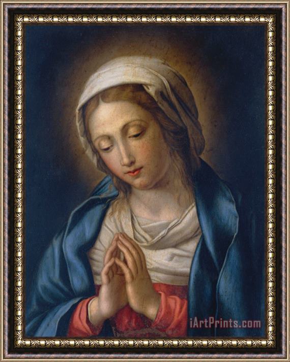 Il Sassoferrato The Virgin at Prayer Framed Painting
