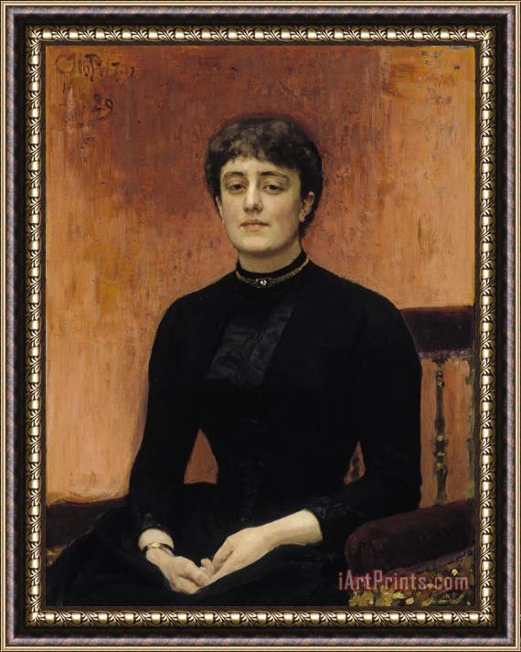 Ilya Repin Portrait of Jelizaveta Zvantseva Framed Painting