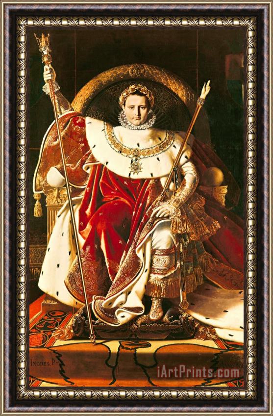 Ingres Napoleon I on the Imperial Throne Framed Painting
