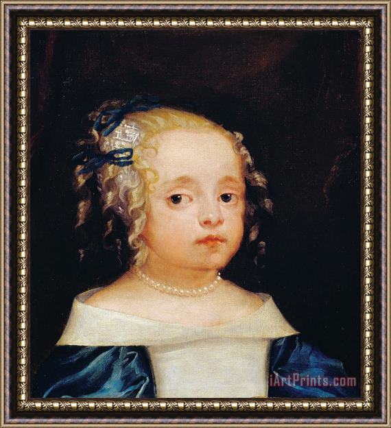 Isaac Fuller Head of a Girl Framed Painting