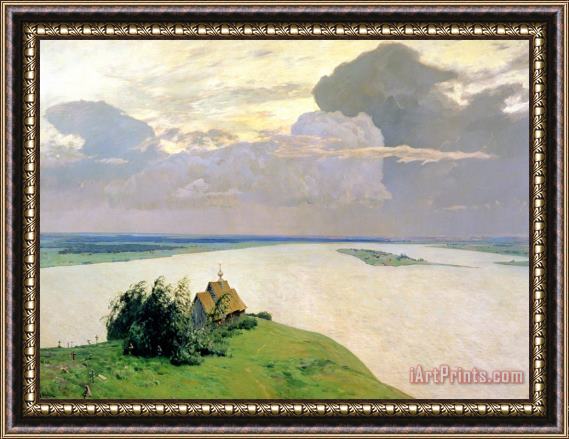 Isaak Ilyich Levitan Above The Eternal Peace Framed Painting