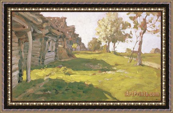 Isaak Ilyich Levitan Sunlit Day A Small Village Framed Painting