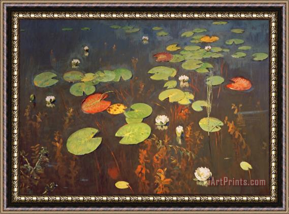 Isaak Ilyich Levitan Water Lilies Framed Painting