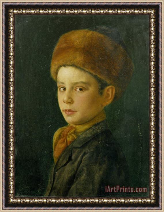 Isidor Kaufmann Portrait of a Boy Framed Print