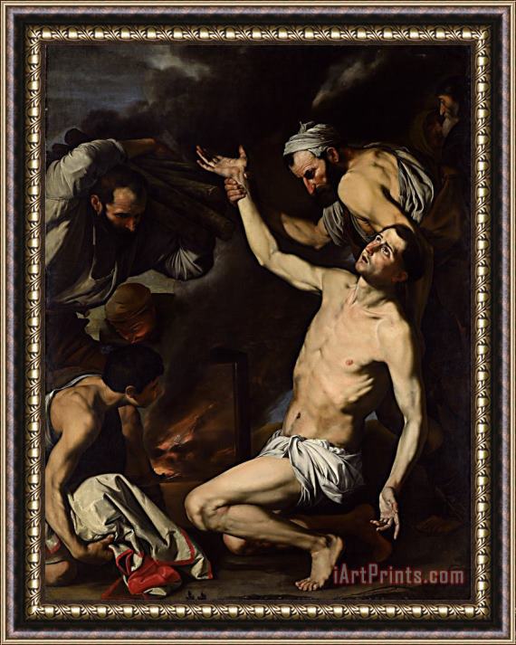 Italian Martyrdom of St Lawrence Framed Print
