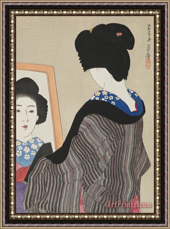 Ito Shinsui Black Collar (kuroei) Framed Painting