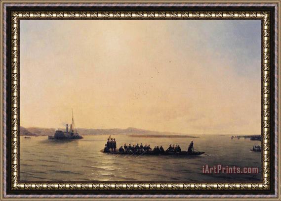 Ivan Constantinovich Aivazovsky Alexander II Crossing The Danube Framed Print