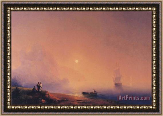 Ivan Constantinovich Aivazovsky Crimean Tartars on The Sea Shore Framed Print