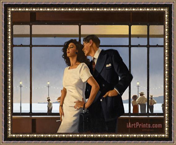 Jack Vettriano The Man in a Navy Blue Suit Framed Painting