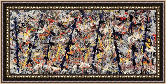 Jackson Pollock Blue Poles Framed Painting