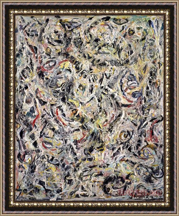 Jackson Pollock Eyes in The Heat Framed Painting