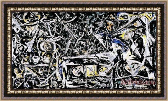 Jackson Pollock Night Mist Framed Painting