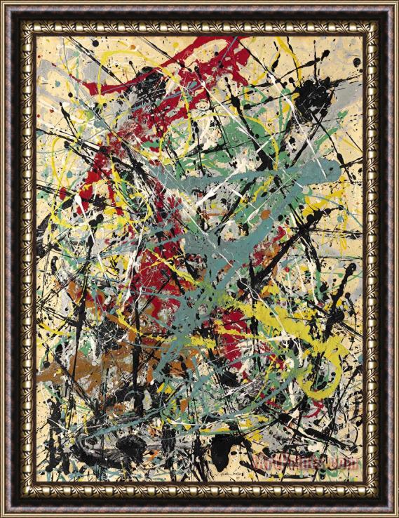 Jackson Pollock Number 16, 1949 Framed Painting
