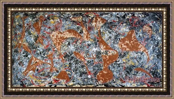 Jackson Pollock Number 7 C 1949 Framed Painting