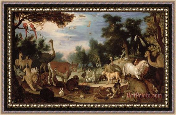 Jacob Bouttats Garden of Eden Framed Painting