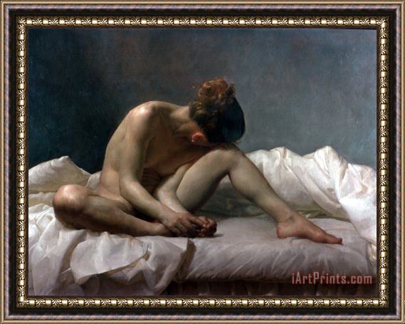 Jacob Collins Seated Nude Framed Painting