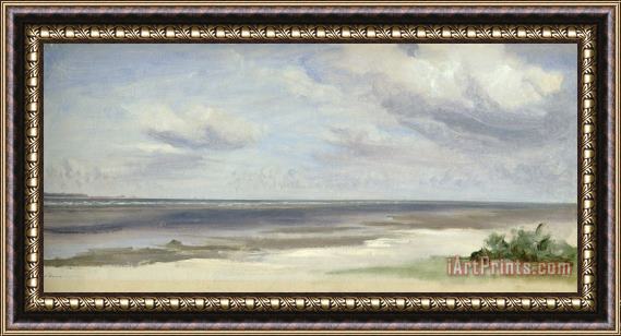 Jacob Gensler A Beach on the Baltic Sea at Laboe Framed Painting