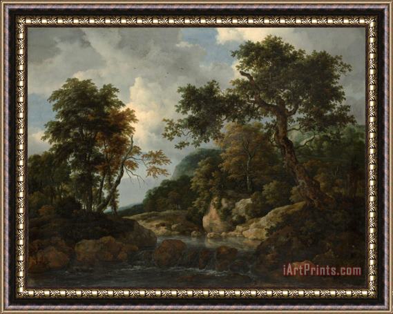 Jacob Isaacksz. van Ruisdael The Forest Stream Framed Painting