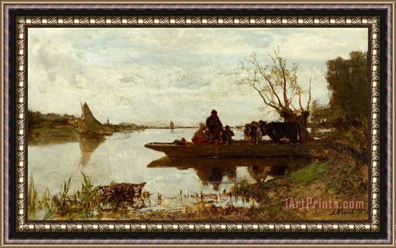 Jacob Maris Ferry Framed Painting