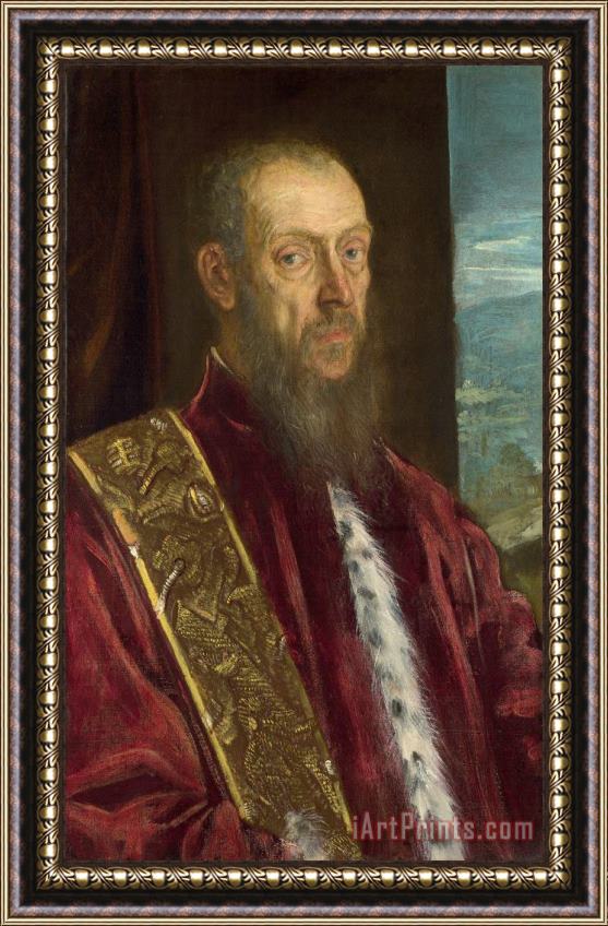 Jacopo Robusti Tintoretto Portrait of Vincenzo Morosini Framed Print