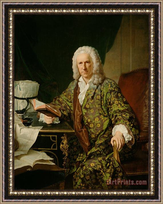 Jacques-Andre-Joseph Aved  Portrait of Marc De Villiers, Secretaire Du Roi Framed Print