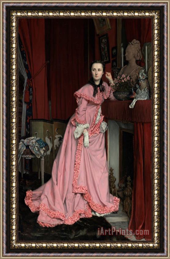 Jacques Joseph Tissot  Portrait of The Marquise De Miramon, Nee, Therese Feuillant Framed Print
